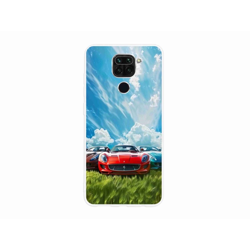 Gelový kryt mmCase na Xiaomi Redmi Note 9 - sportovní vozy