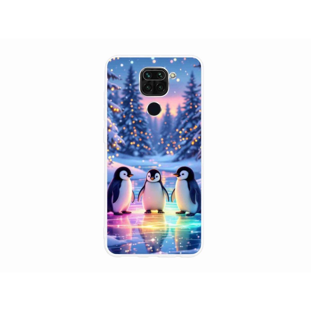 Gelový kryt mmCase na Xiaomi Redmi Note 9 - tučnáci