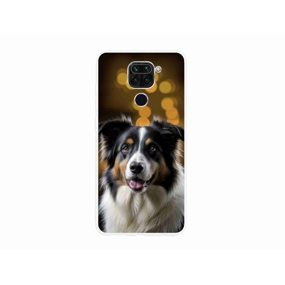 Gelový kryt mmCase na Xiaomi Redmi Note 9 - usměvavý australský ovčák