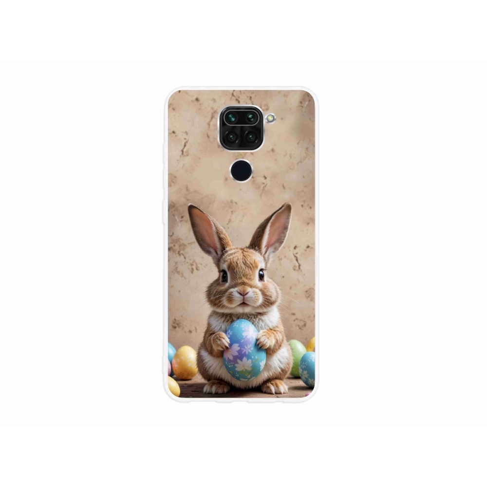 Gelový kryt mmCase na Xiaomi Redmi Note 9 - velikonoční králíček