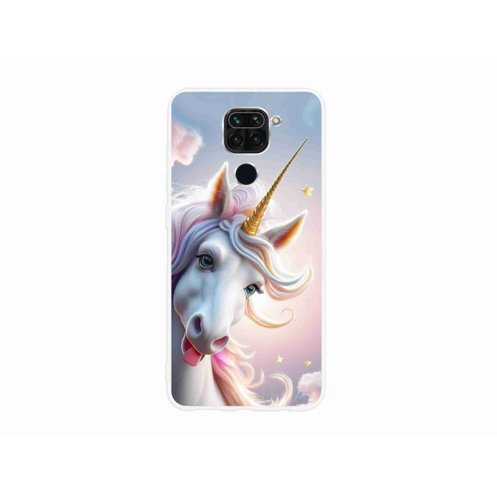Gelový kryt mmCase na Xiaomi Redmi Note 9 - veselý jednorožec