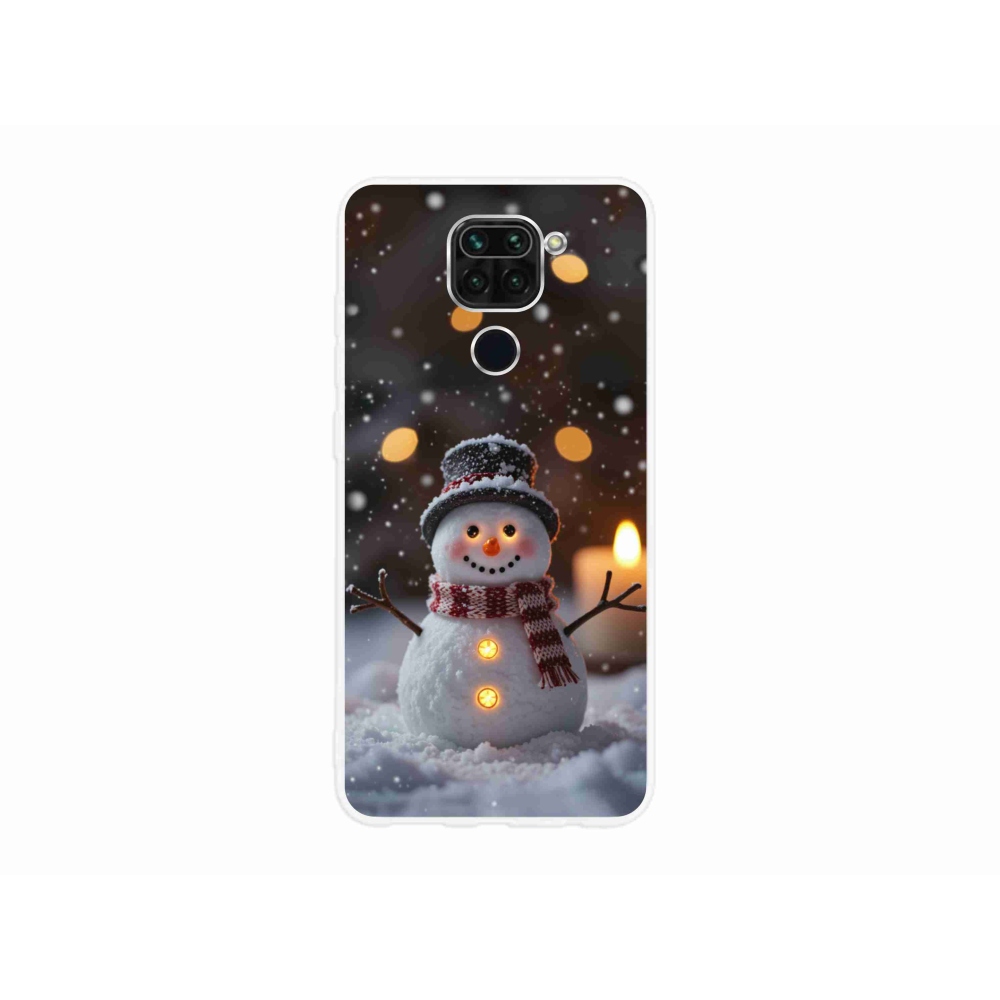 Gelový kryt mmCase na Xiaomi Redmi Note 9 - veselý sněhulák