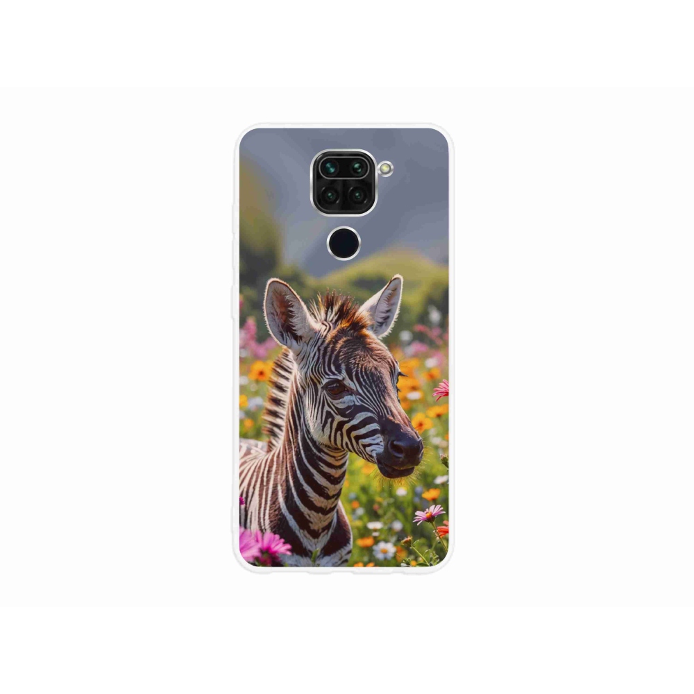 Gelový kryt mmCase na Xiaomi Redmi Note 9 - zebra na louce
