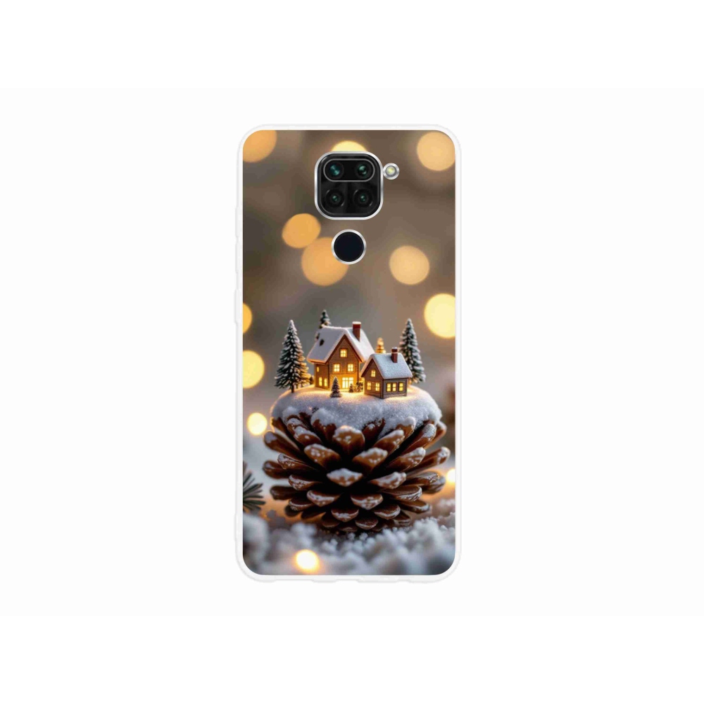 Gelový kryt mmCase na Xiaomi Redmi Note 9 - zimní vesnička