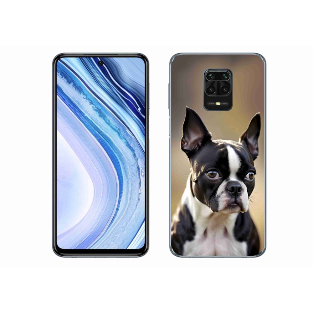Gelový kryt mmCase na Xiaomi Redmi Note 9S - bostonský teriér