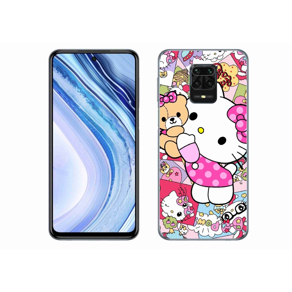 Gelový kryt mmCase na Xiaomi Redmi Note 9S - cute kitty