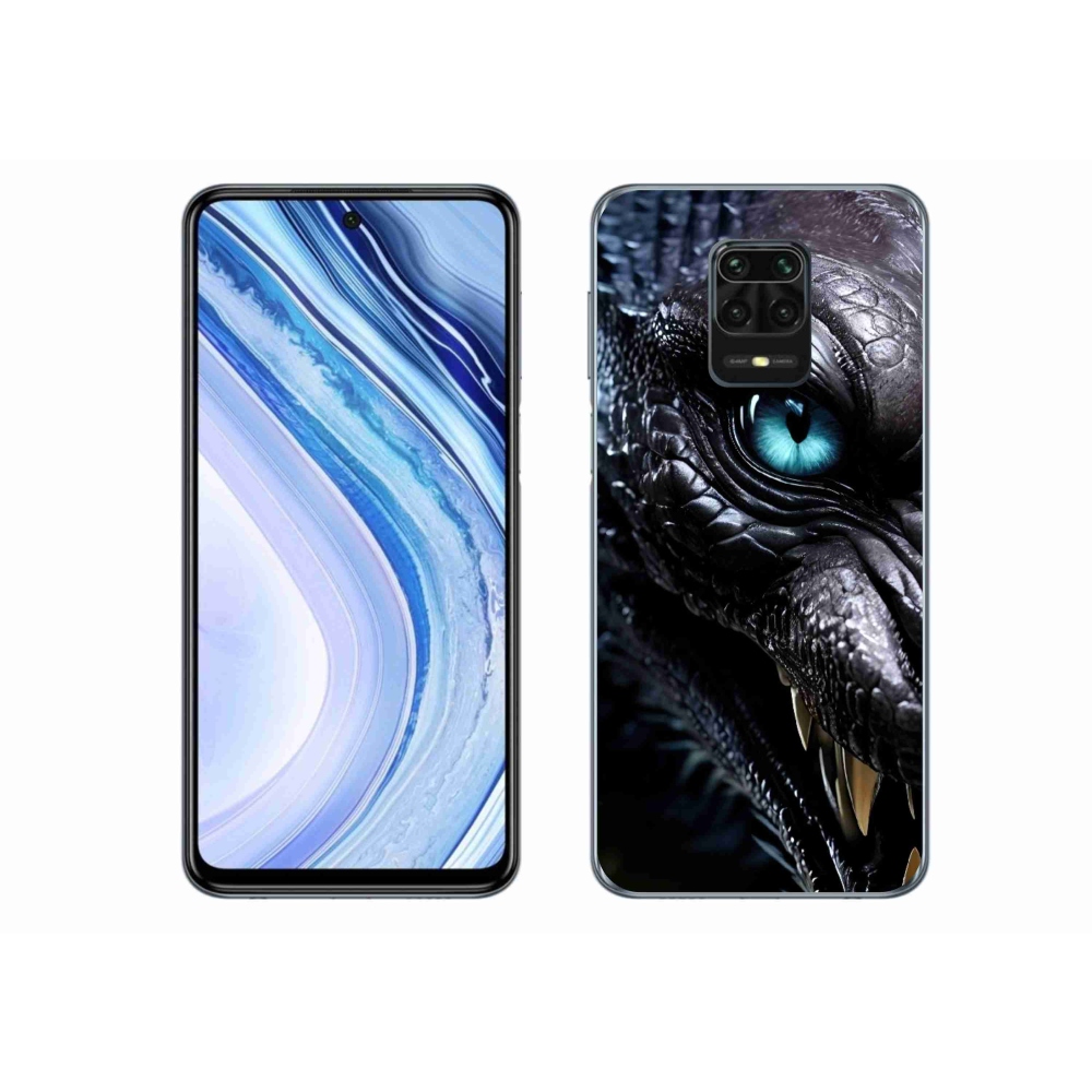 Gelový kryt mmCase na Xiaomi Redmi Note 9S - dračí pohled