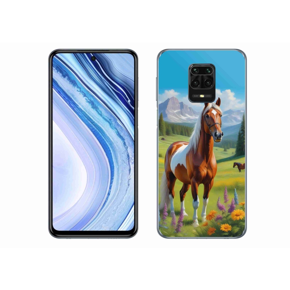 Gelový kryt mmCase na Xiaomi Redmi Note 9S - kůň na louce