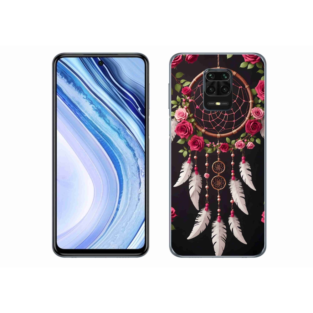 Gelový kryt mmCase na Xiaomi Redmi Note 9S - lapač snů s růžemi