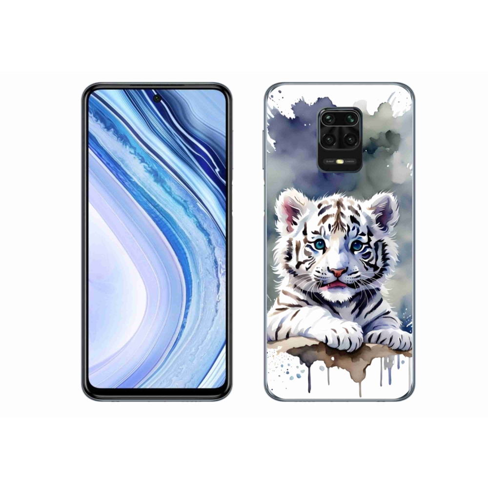 Gelový kryt mmCase na Xiaomi Redmi Note 9S - mládě bílého tygra