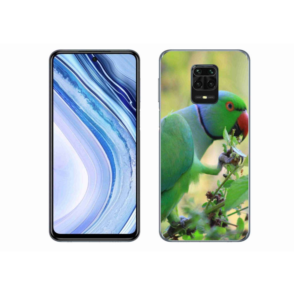 Gelový kryt mmCase na Xiaomi Redmi Note 9S - papoušek alexandr