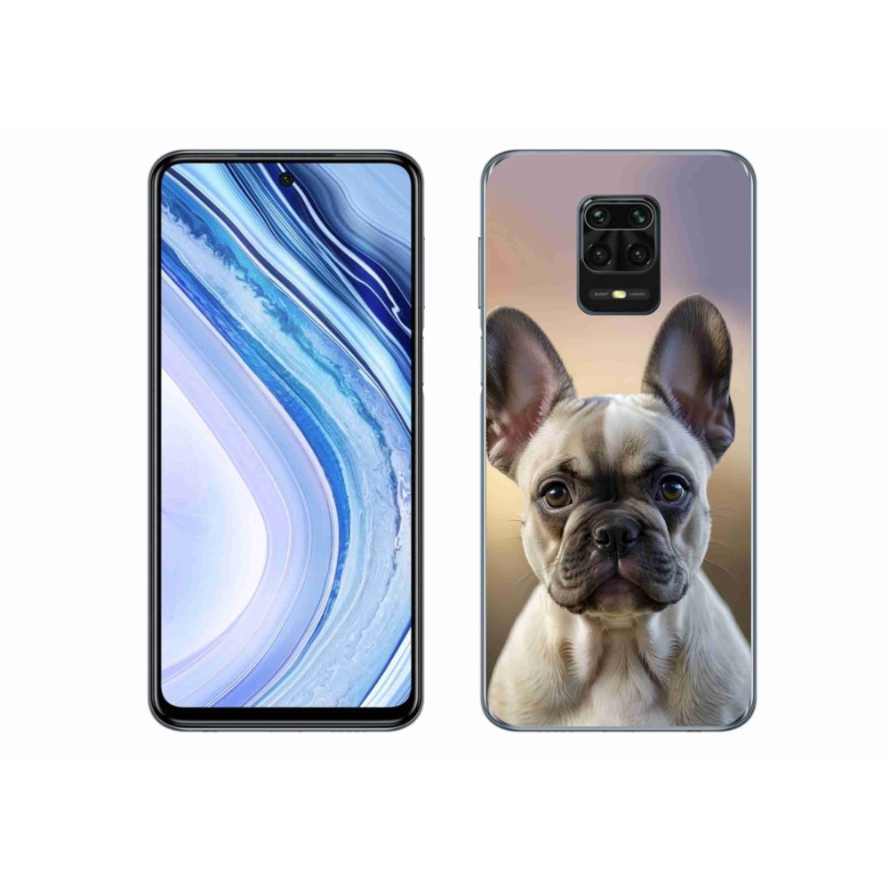 Gelový kryt mmCase na Xiaomi Redmi Note 9S - roztomilý francouzský buldoček