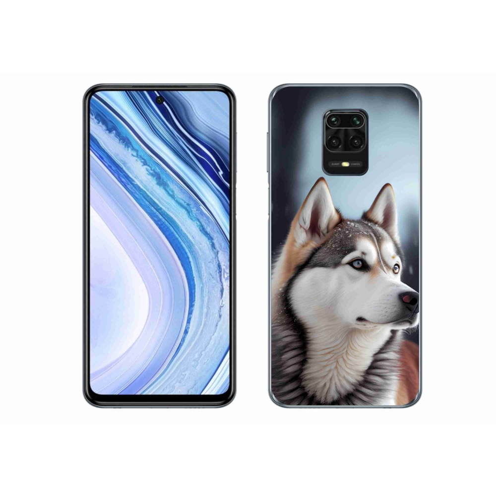 Gelový kryt mmCase na Xiaomi Redmi Note 9S - sibiřský husky