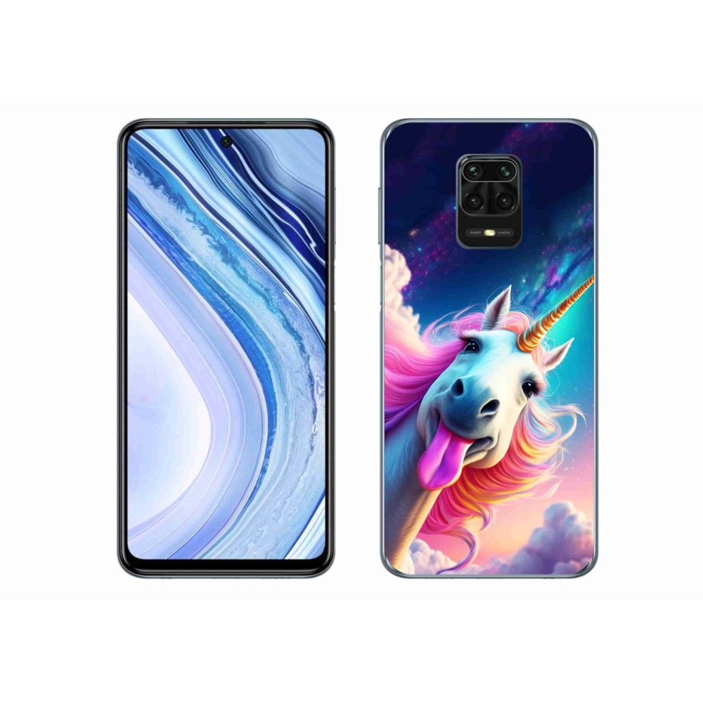 Gelový kryt mmCase na Xiaomi Redmi Note 9S - šílený jednorožec
