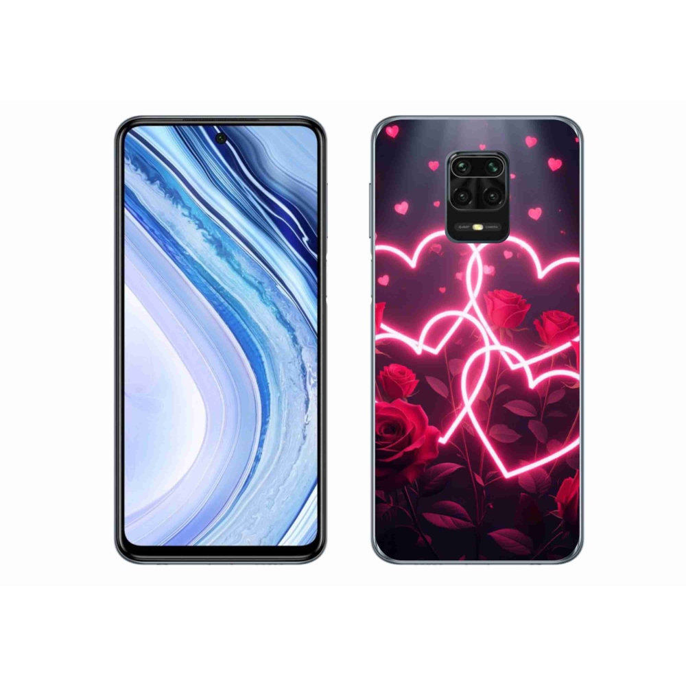 Gelový kryt mmCase na Xiaomi Redmi Note 9S - srdce lásky