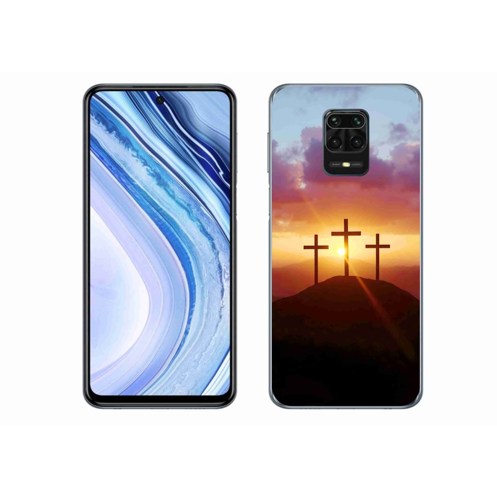Gelový kryt mmCase na Xiaomi Redmi Note 9S - tři kříže