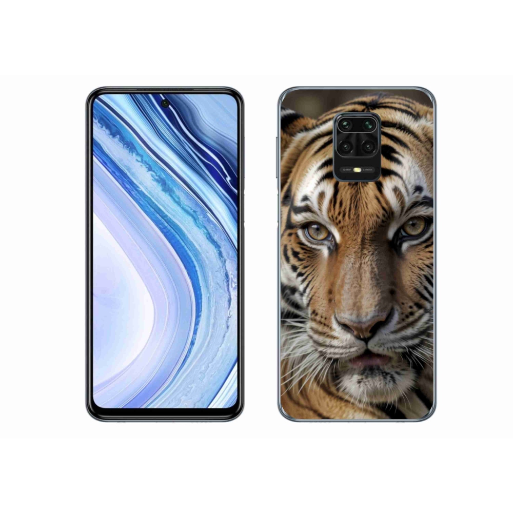 Gelový kryt mmCase na Xiaomi Redmi Note 9S - tygří pohled