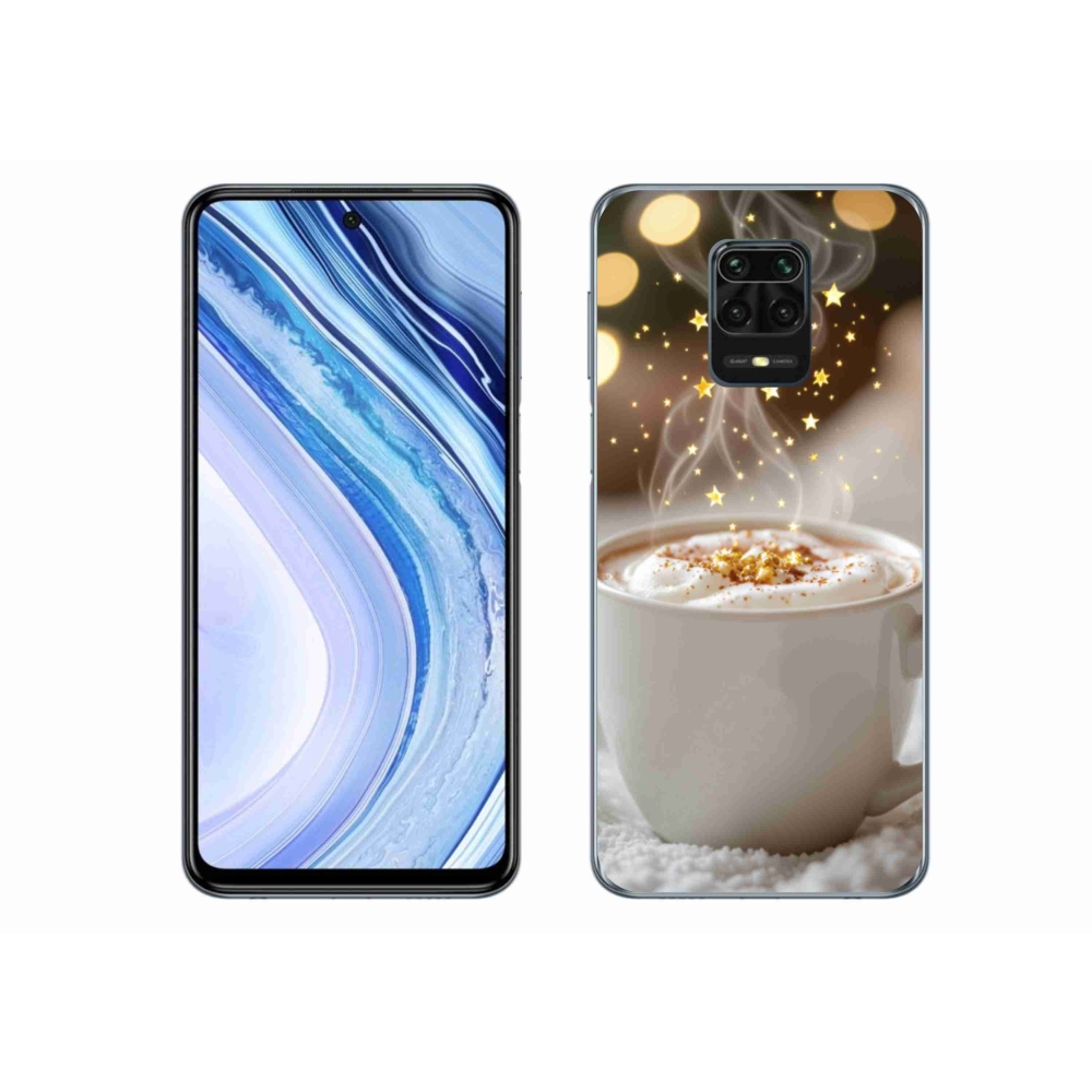 Gelový kryt mmCase na Xiaomi Redmi Note 9S - vánoční horký nápoj