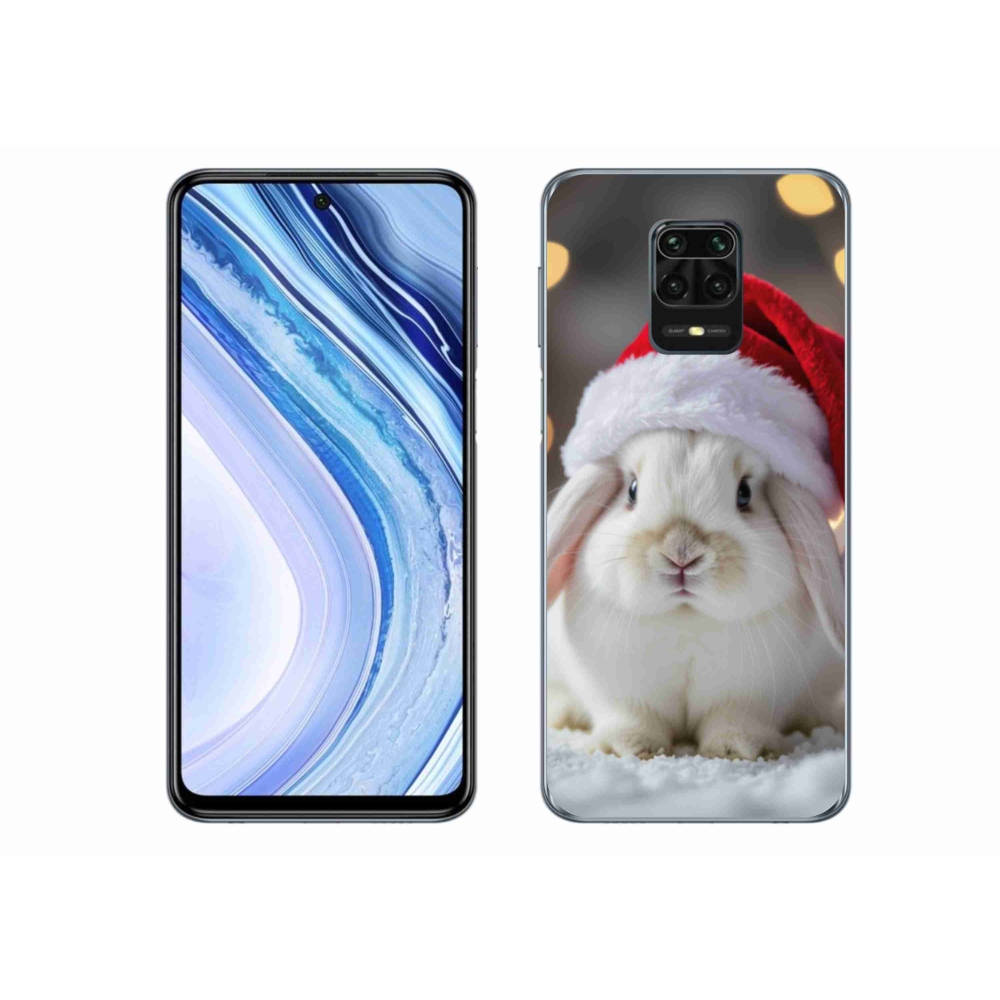 Gelový kryt mmCase na Xiaomi Redmi Note 9S - vánoční králík