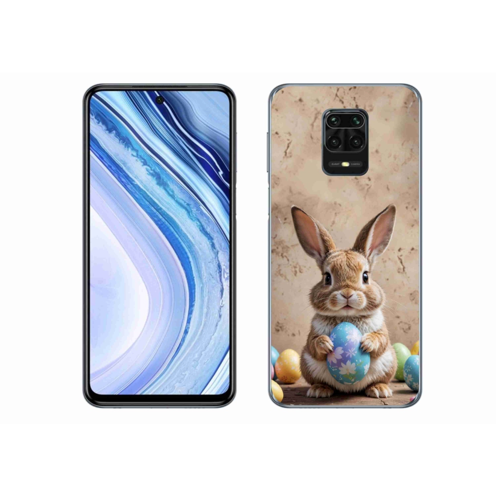 Gelový kryt mmCase na Xiaomi Redmi Note 9S - velikonoční králíček