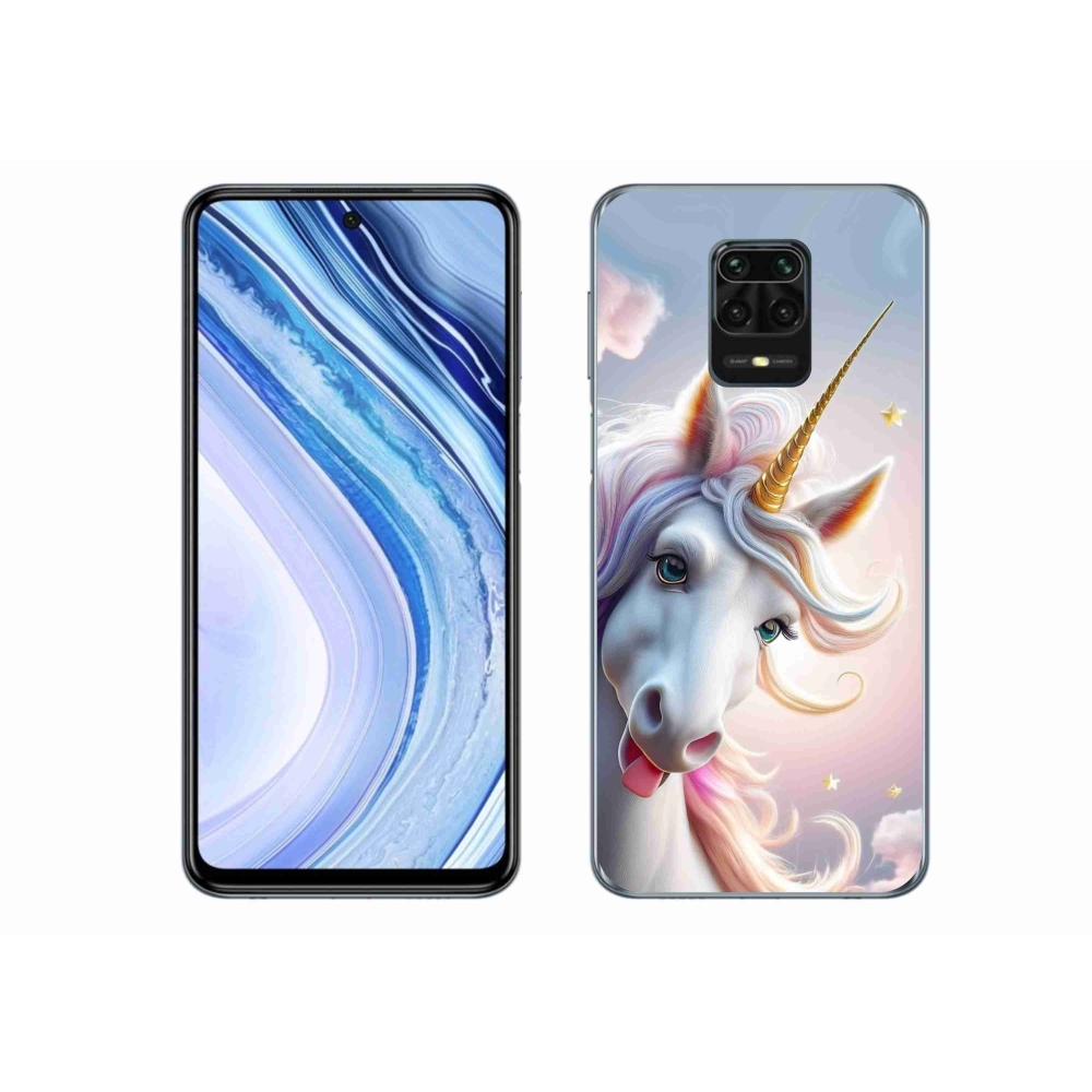 Gelový kryt mmCase na Xiaomi Redmi Note 9S - veselý jednorožec