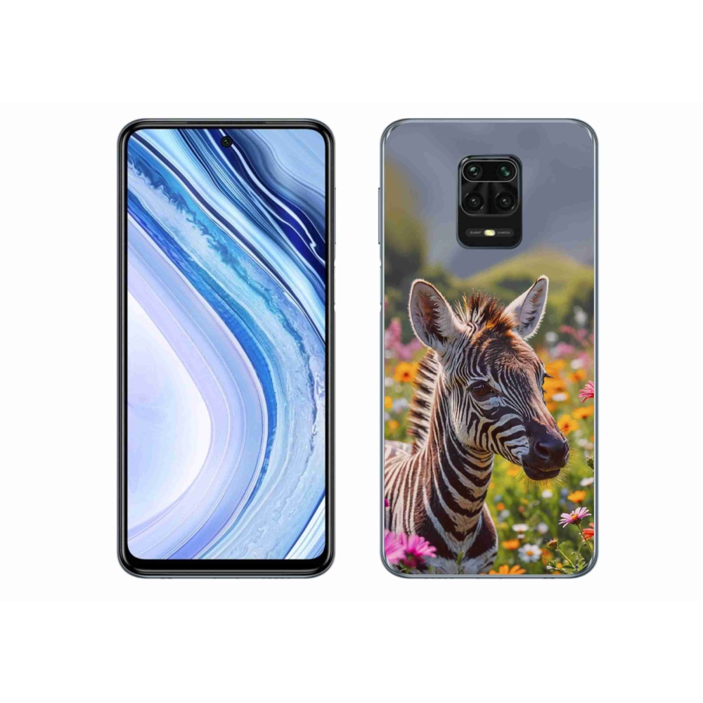 Gelový kryt mmCase na Xiaomi Redmi Note 9S - zebra na louce