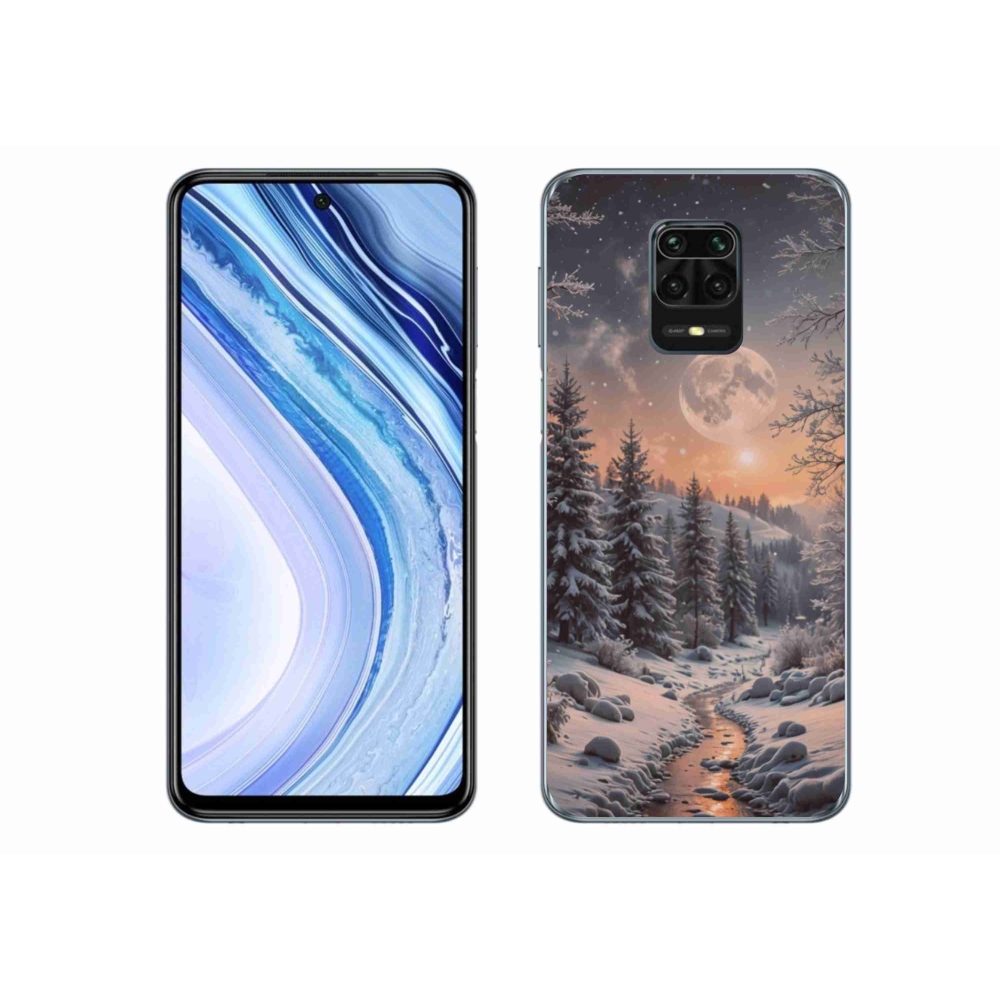 Gelový kryt mmCase na Xiaomi Redmi Note 9S - zimní krajina 2