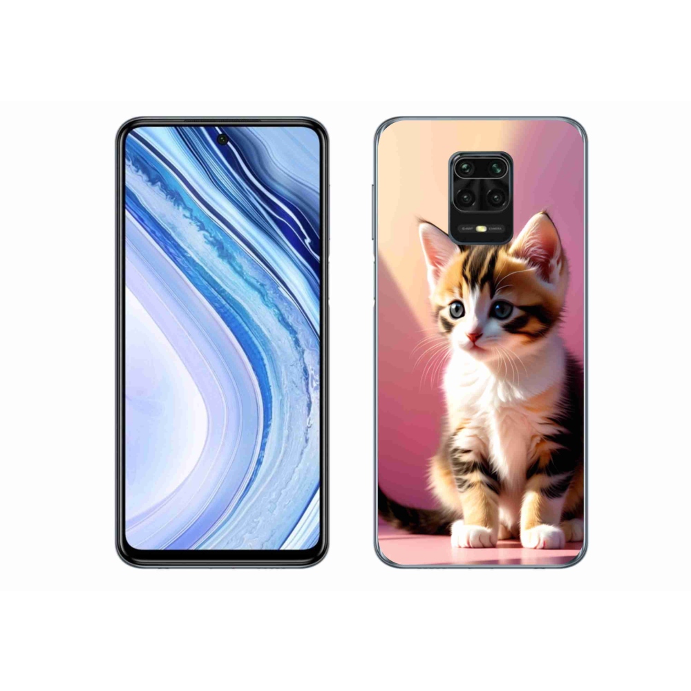 Gelový kryt mmCase na Xiaomi Redmi Note 9S - zvědavé kotě 2