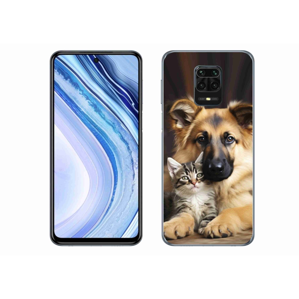 Gelový kryt mmCase na Xiaomi Redmi Note 9S - zvířecí přátelství