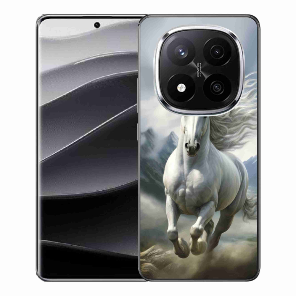 Gelový kryt mmCase na Xiaomi Remdi Note 14 Pro+ 5G - běžící bílý kůň 3
