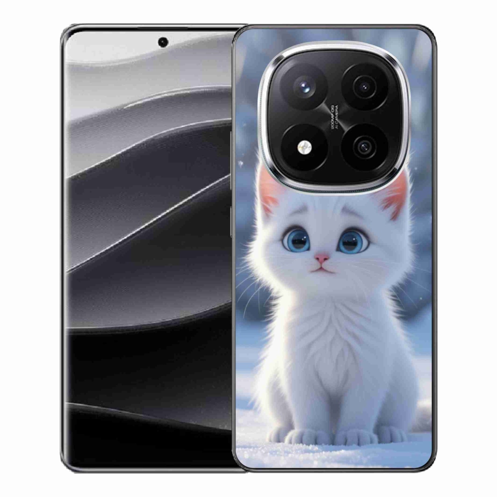 Gelový kryt mmCase na Xiaomi Remdi Note 14 Pro+ 5G - bílé kotě 3