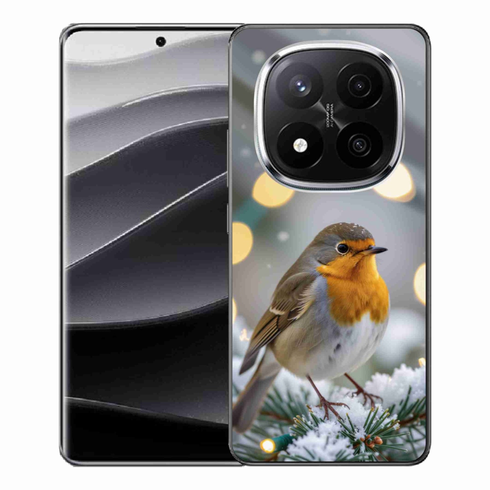 Gelový kryt mmCase na Xiaomi Remdi Note 14 Pro+ 5G - červenka v zimě