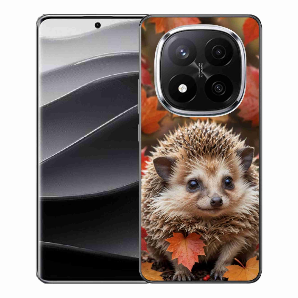 Gelový kryt mmCase na Xiaomi Remdi Note 14 Pro+ 5G - ježek v listí