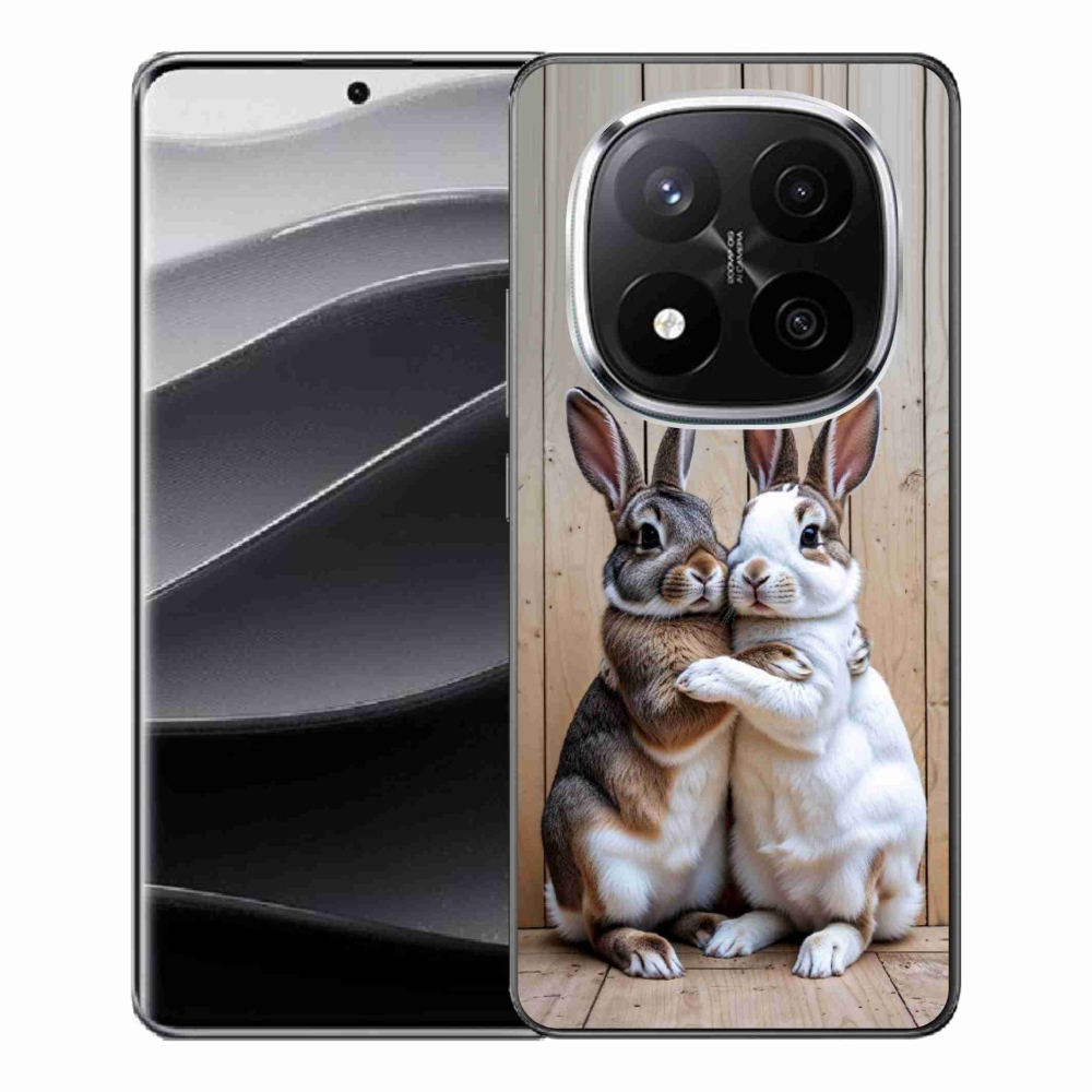 Gelový kryt mmCase na Xiaomi Remdi Note 14 Pro+ 5G - králičí pár