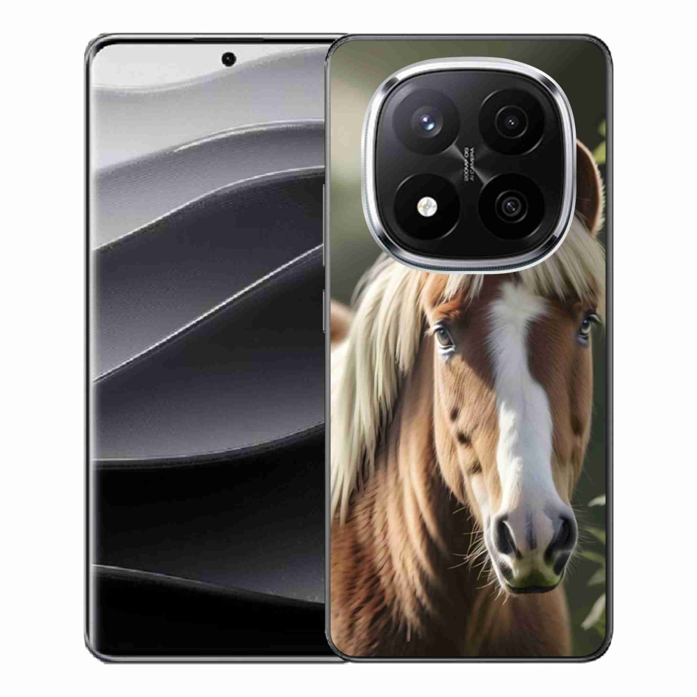 Gelový kryt mmCase na Xiaomi Remdi Note 14 Pro+ 5G - kůň se světlou hřívou