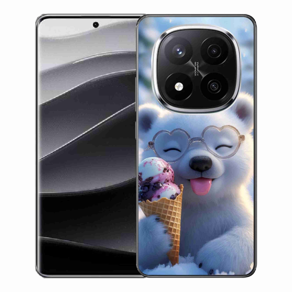 Gelový kryt mmCase na Xiaomi Remdi Note 14 Pro+ 5G - medvídek se zmrzlinou