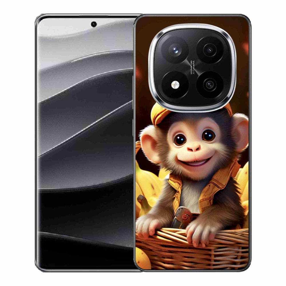 Gelový kryt mmCase na Xiaomi Remdi Note 14 Pro+ 5G - opice v košíku
