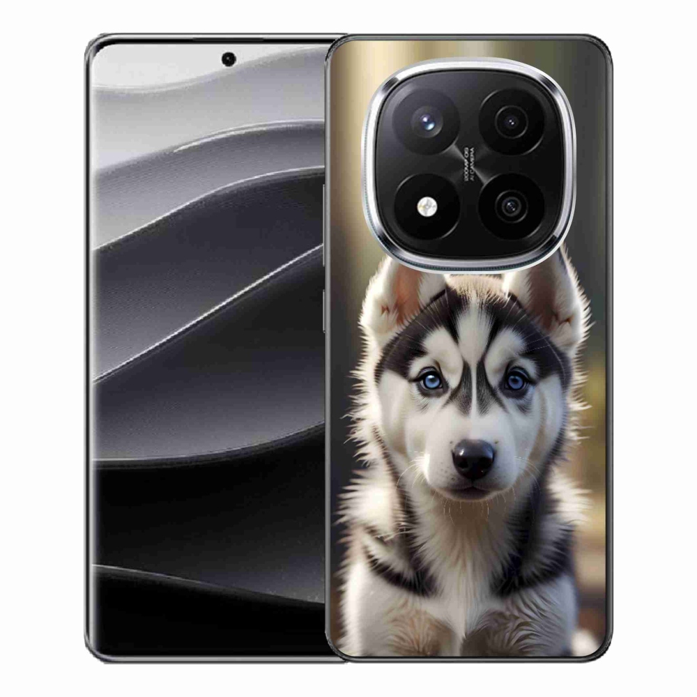 Gelový kryt mmCase na Xiaomi Remdi Note 14 Pro+ 5G - roztomilý sibiřský husky