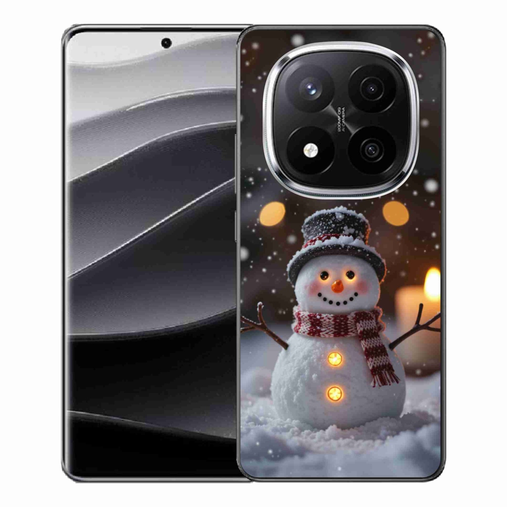 Gelový kryt mmCase na Xiaomi Remdi Note 14 Pro+ 5G - veselý sněhulák