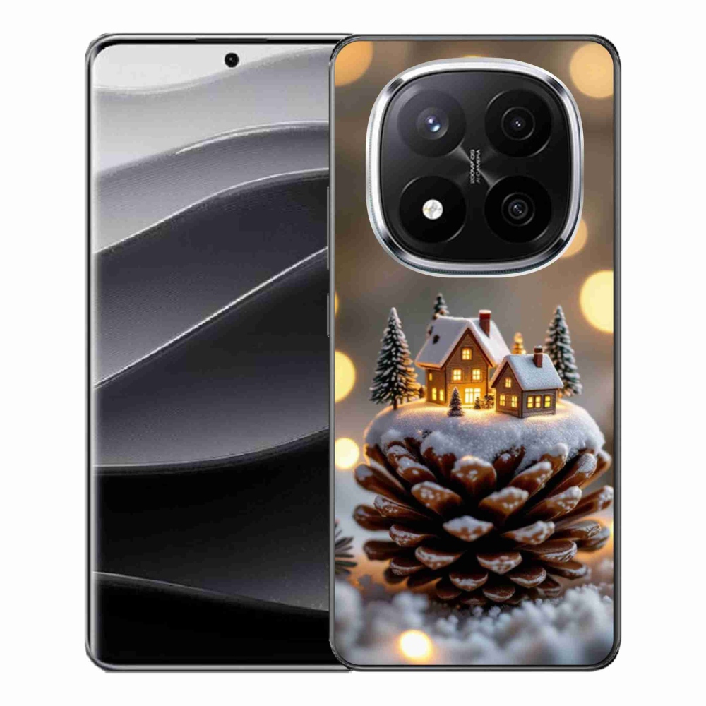 Gelový kryt mmCase na Xiaomi Remdi Note 14 Pro+ 5G - zimní vesnička