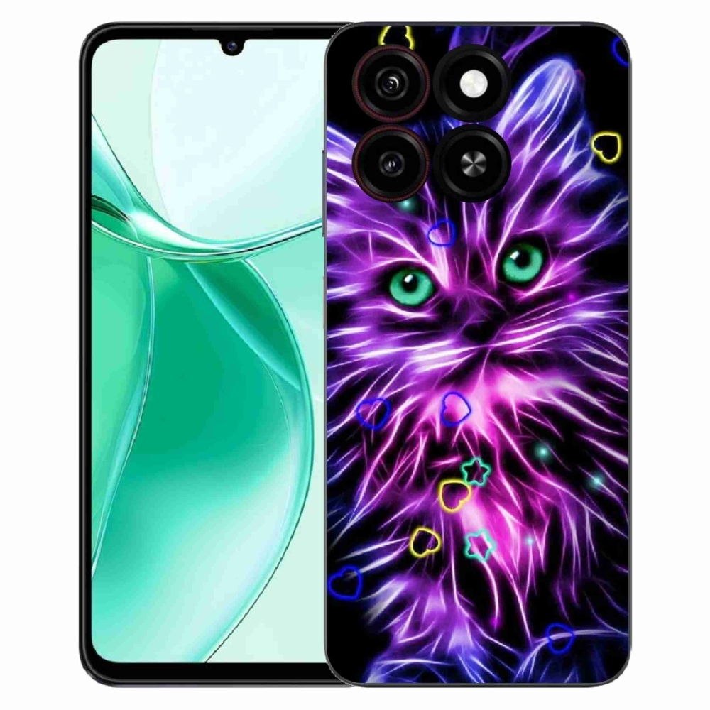 Gelový kryt mmCase na ZTE Blade A35 - abstraktní kočka