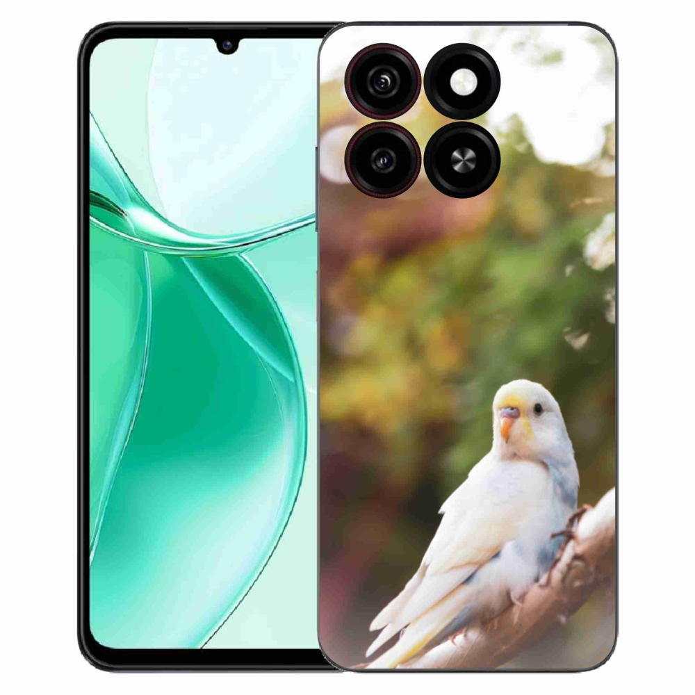 Gelový kryt mmCase na ZTE Blade A35 - andulka bílá
