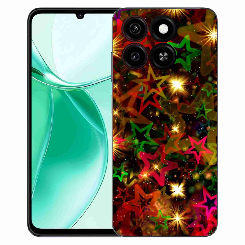 Gelový kryt mmCase na ZTE Blade A35 - barevné hvězdičky