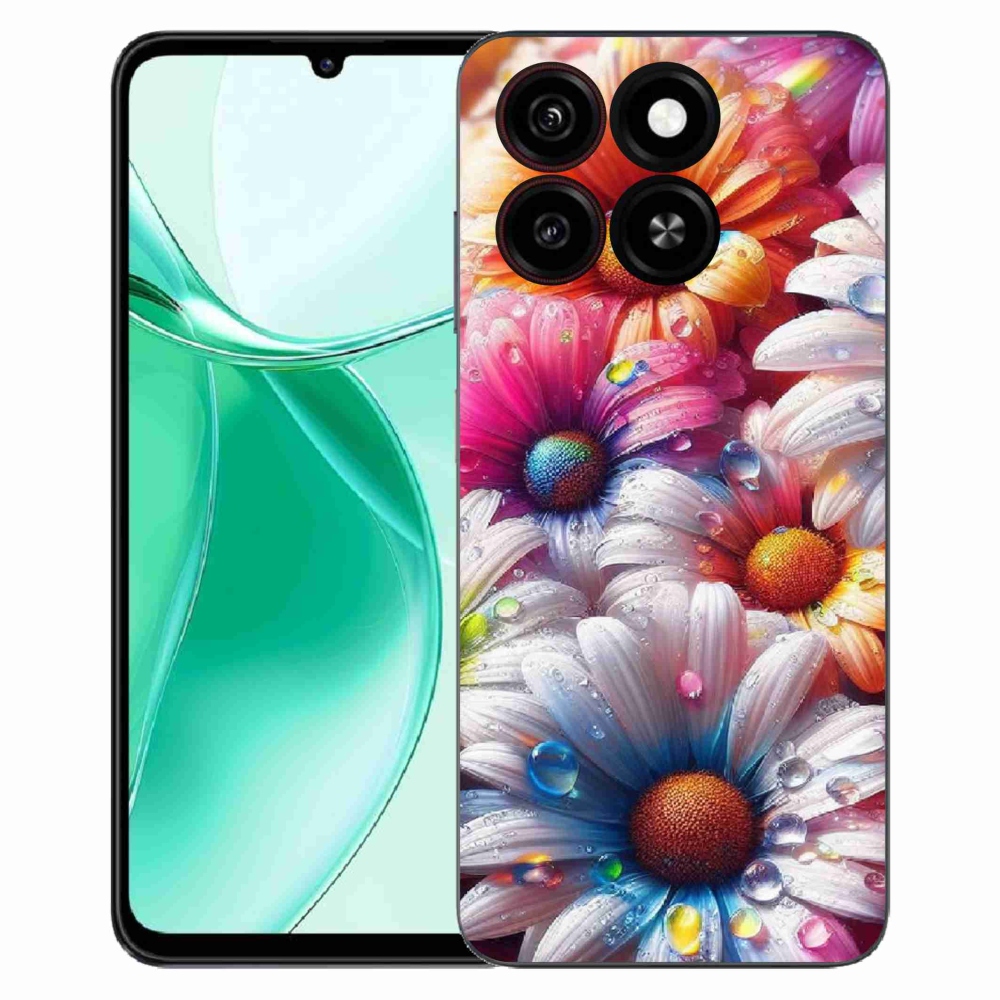 Gelový kryt mmCase na ZTE Blade A35 - barevné kopretiny