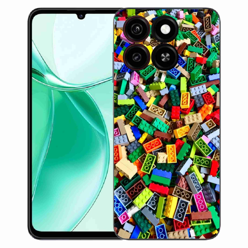 Gelový kryt mmCase na ZTE Blade A35 - barevné stavební kostky