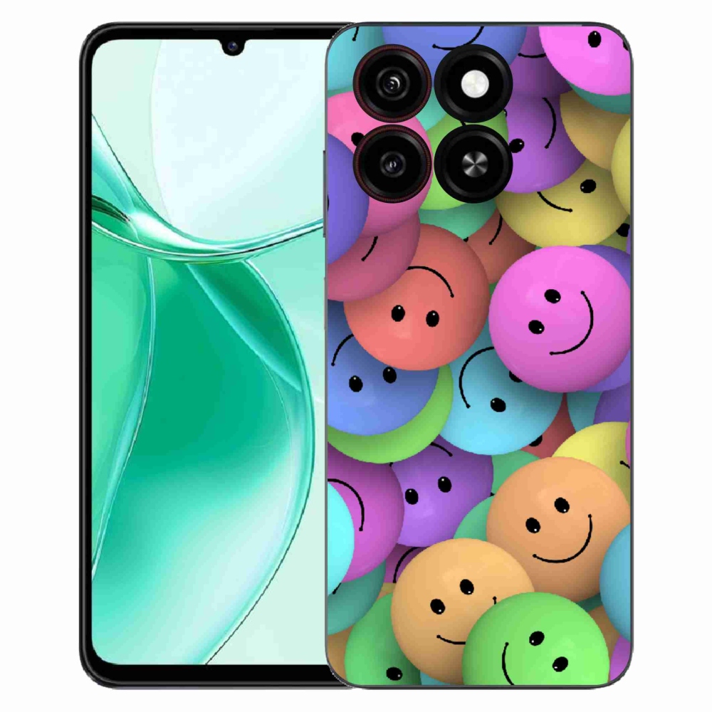 Gelový kryt mmCase na ZTE Blade A35 - barevní smajlíci