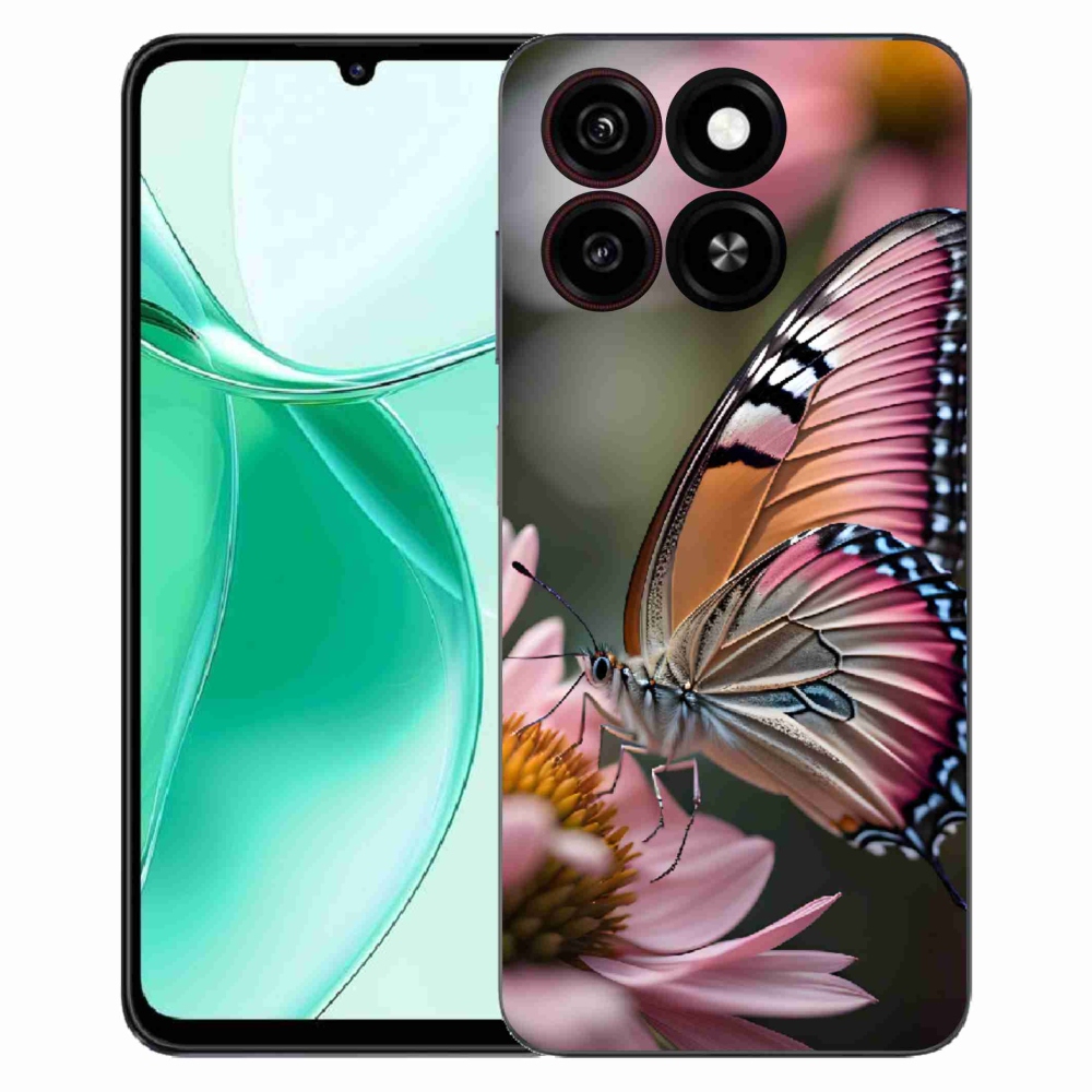 Gelový kryt mmCase na ZTE Blade A35 - barevný motýl