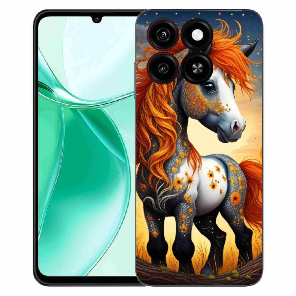 Gelový kryt mmCase na ZTE Blade A35 - barevný poník