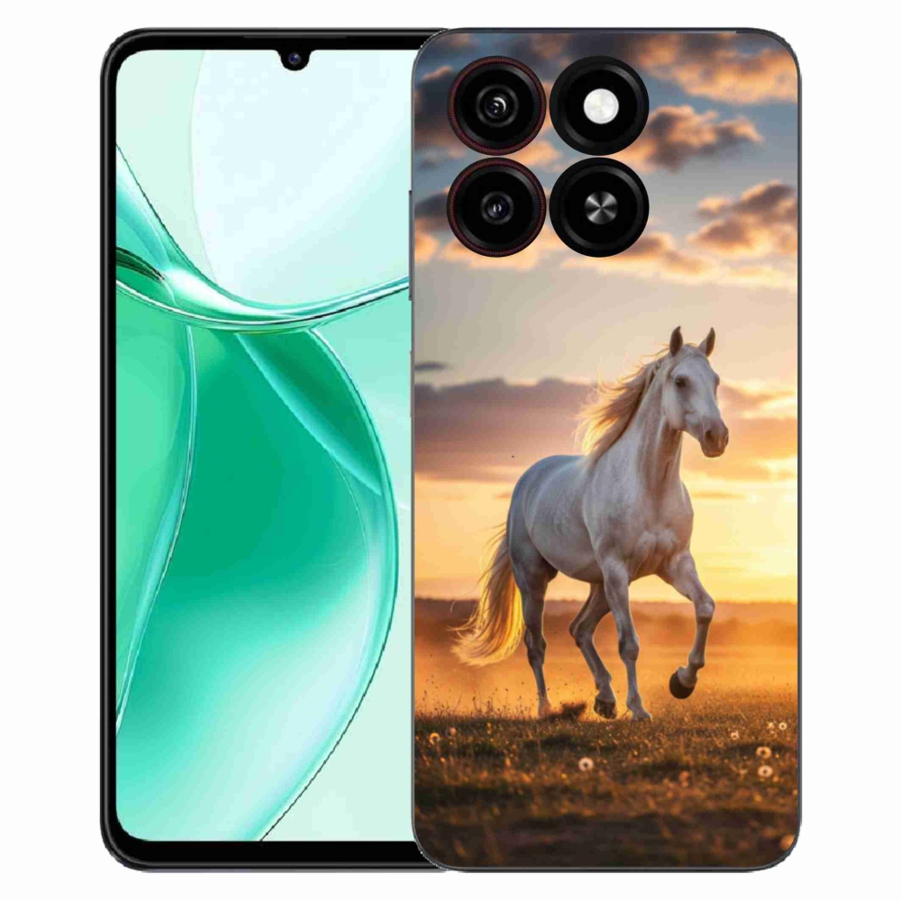 Gelový kryt mmCase na ZTE Blade A35 - běžící bílý kůň 2