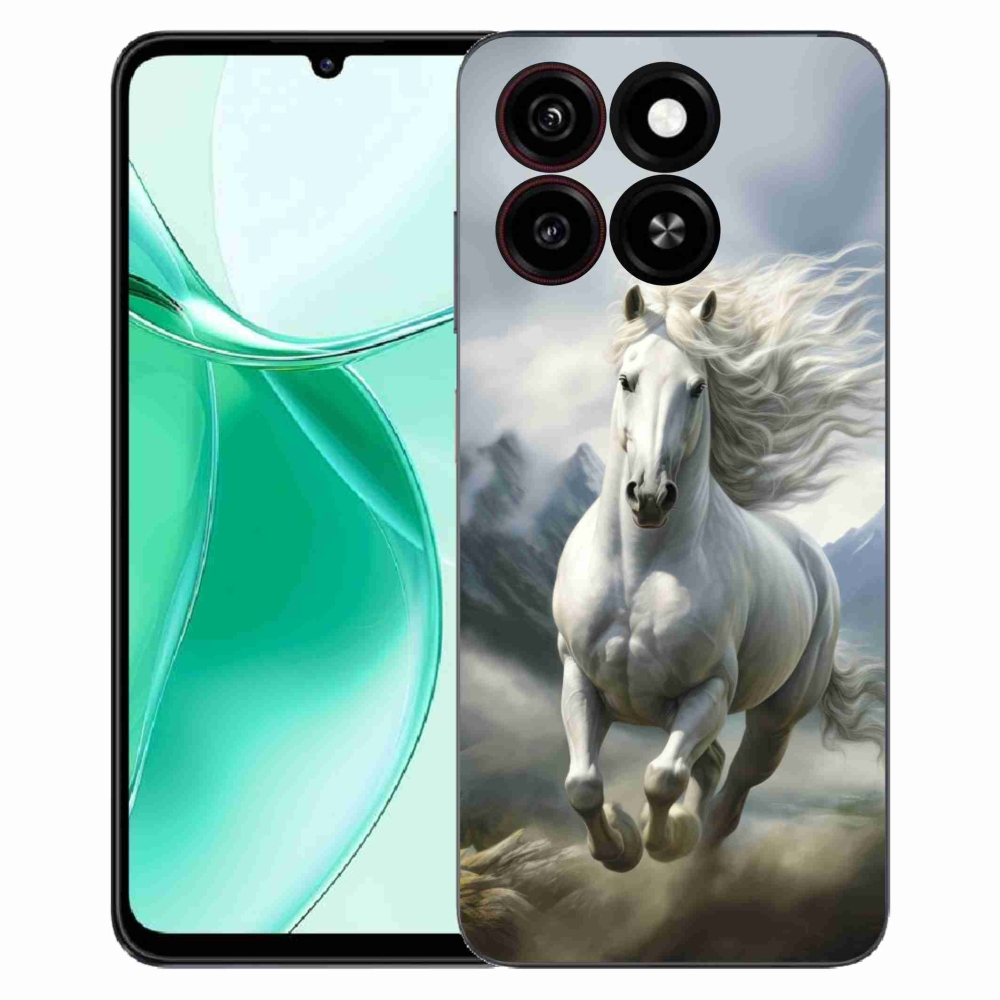 Gelový kryt mmCase na ZTE Blade A35 - běžící bílý kůň 3